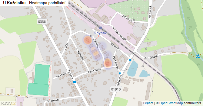 U Kuželníku - mapa podnikání