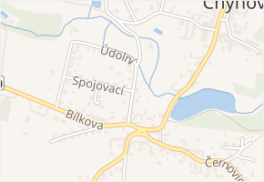 Údolní v obci Chýnov - mapa ulice