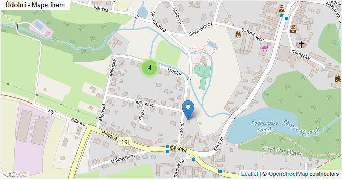 Údolní - mapa firem
