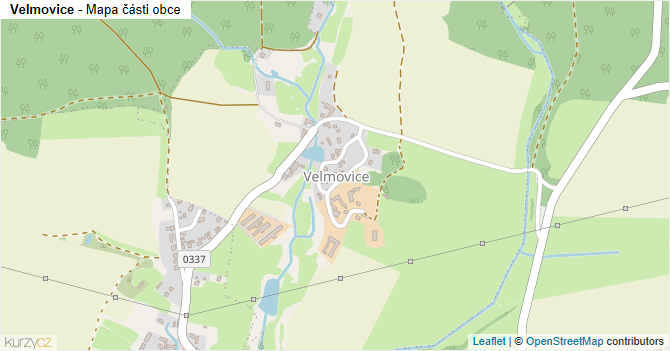 Velmovice - mapa části obce
