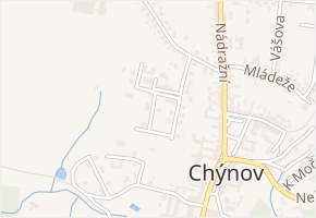 Vítkovců v obci Chýnov - mapa ulice