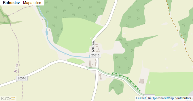 Bohuslav - mapa ulice