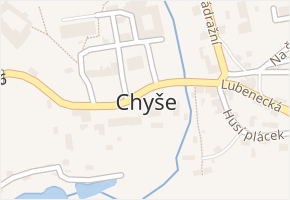 Chyše v obci Chyše - mapa části obce