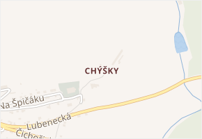 Chýšky v obci Chyše - mapa části obce