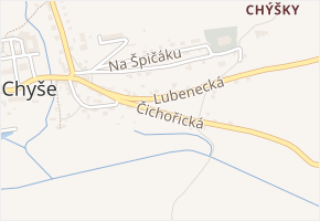 Čichořická v obci Chyše - mapa ulice