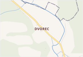 Dvorec v obci Chyše - mapa části obce
