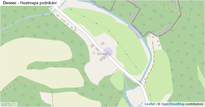 Dvorec - mapa podnikání