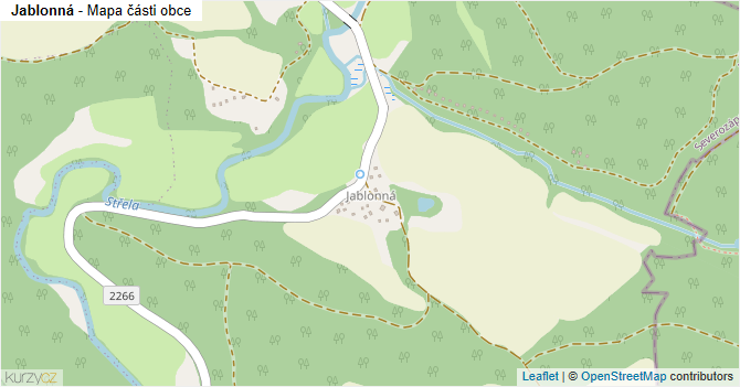 Jablonná - mapa části obce