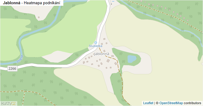 Jablonná - mapa podnikání