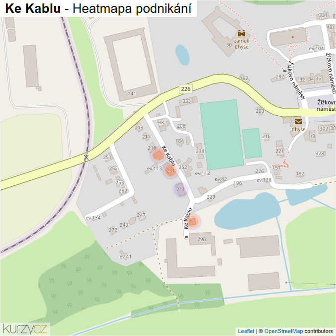 Mapa Ke Kablu - Firmy v ulici.