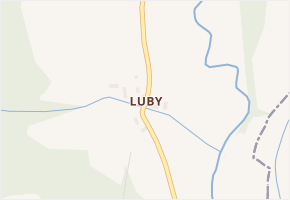 Luby v obci Chyše - mapa části obce