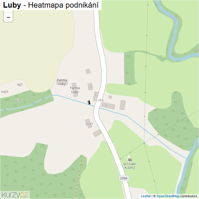 Mapa Luby - Firmy v části obce.
