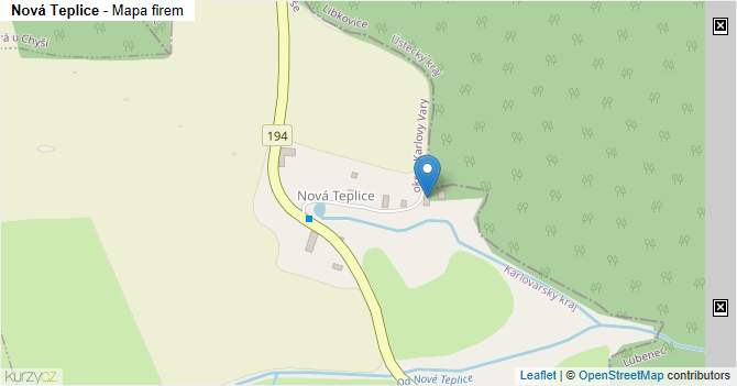 Nová Teplice - mapa firem