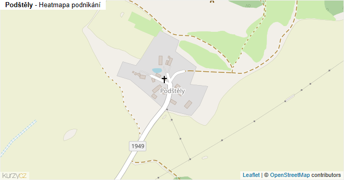 Podštěly - mapa podnikání