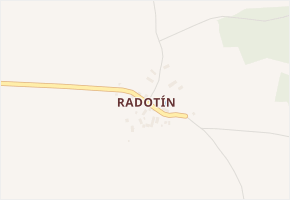 Radotín v obci Chyše - mapa části obce