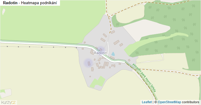 Radotín - mapa podnikání