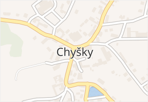 Chyšky v obci Chyšky - mapa části obce