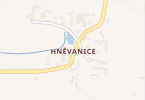 Hněvanice v obci Chyšky - mapa části obce