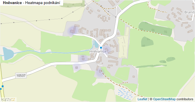 Hněvanice - mapa podnikání