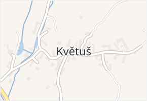 Květuš v obci Chyšky - mapa části obce