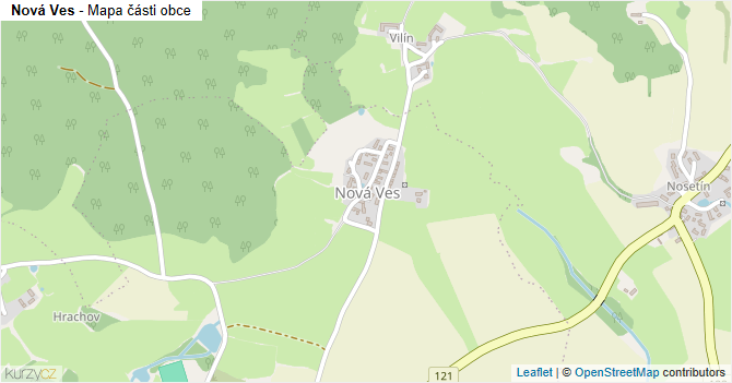 Nová Ves - mapa části obce