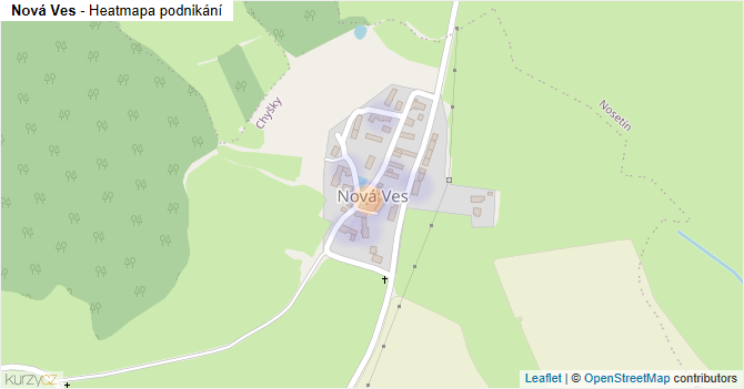 Nová Ves - mapa podnikání