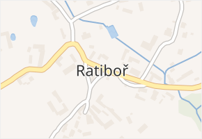 Ratiboř v obci Chyšky - mapa části obce