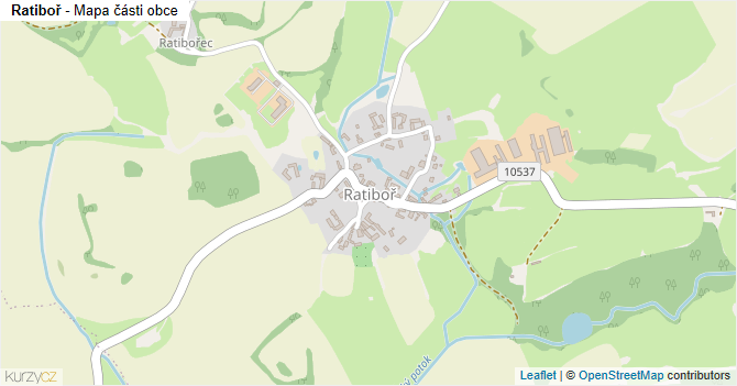 Ratiboř - mapa části obce