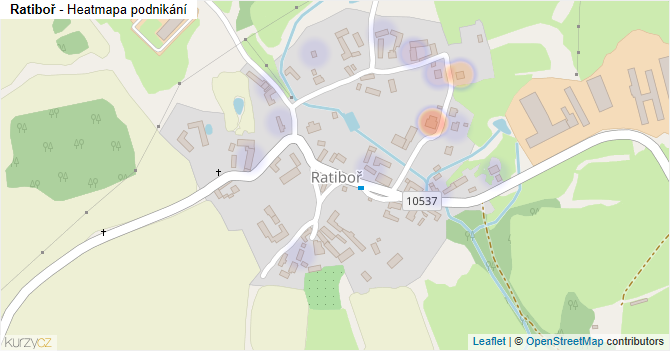 Ratiboř - mapa podnikání