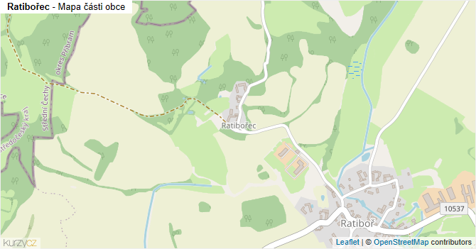 Ratibořec - mapa části obce