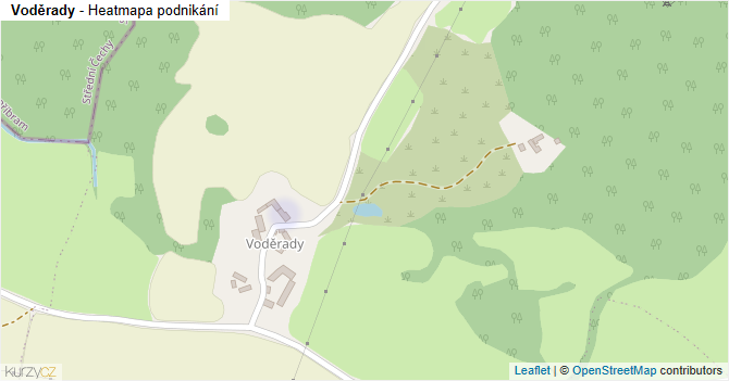 Voděrady - mapa podnikání