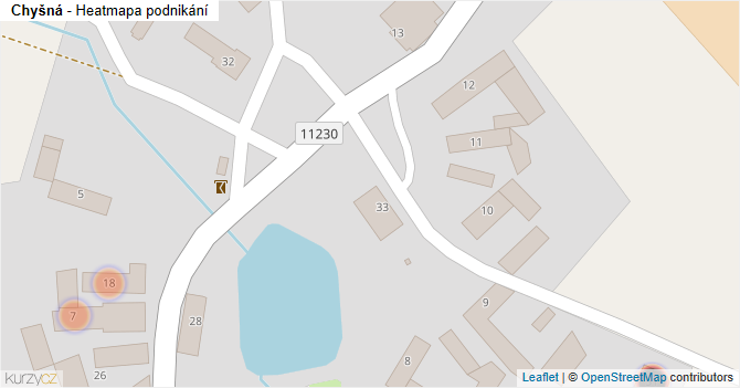 Chyšná - mapa podnikání