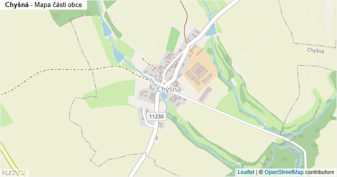 Chyšná - mapa části obce