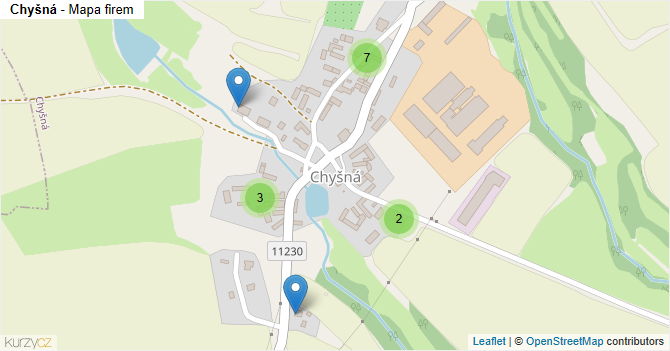 Chyšná - mapa firem