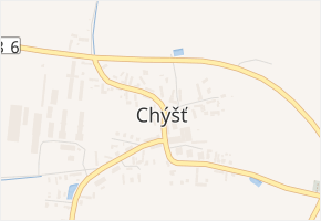 Chýšť v obci Chýšť - mapa části obce