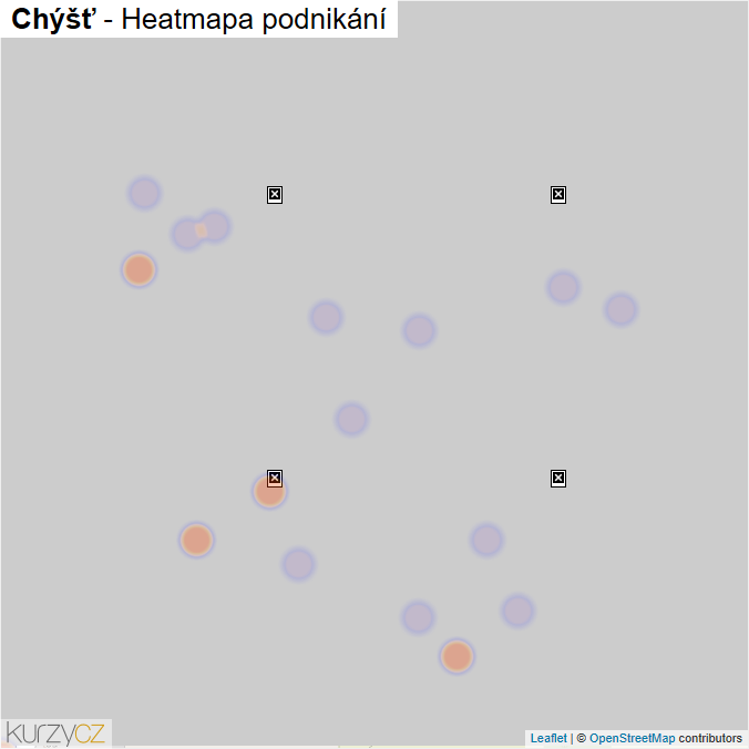 Mapa Chýšť - Firmy v části obce.