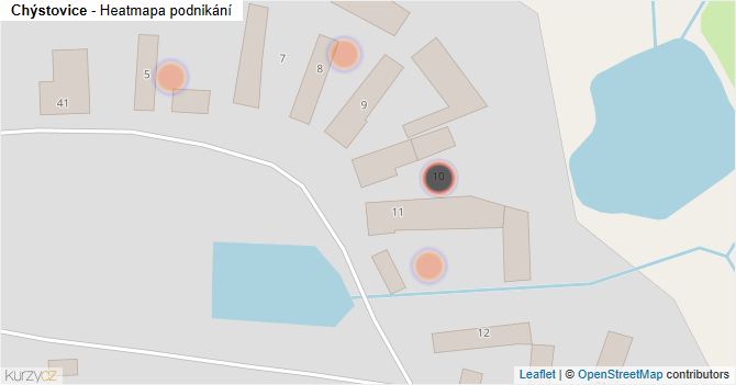 Chýstovice - mapa podnikání
