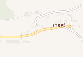 Strpí v obci Číčenice - mapa části obce