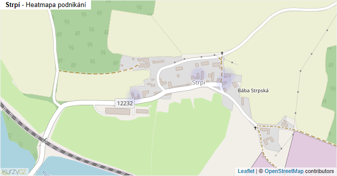 Strpí - mapa podnikání