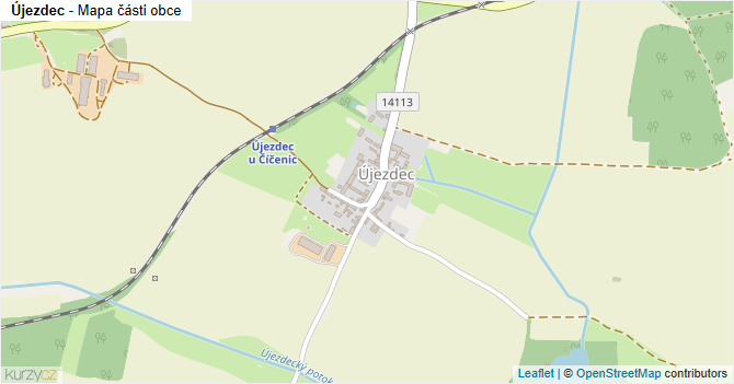 Újezdec - mapa části obce