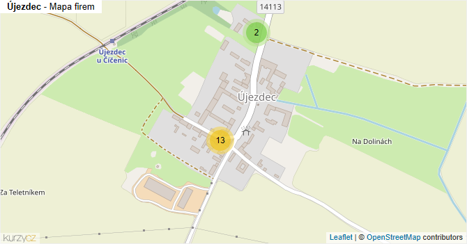 Újezdec - mapa firem