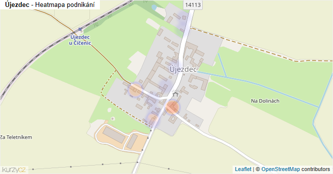 Újezdec - mapa podnikání