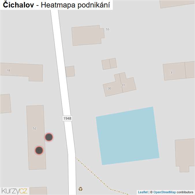 Mapa Čichalov - Firmy v obci.