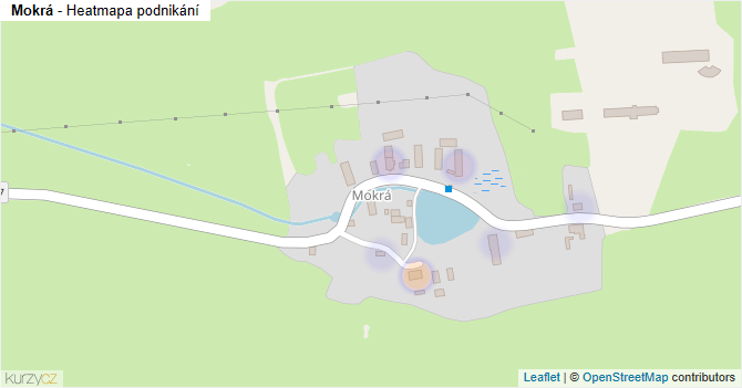 Mokrá - mapa podnikání