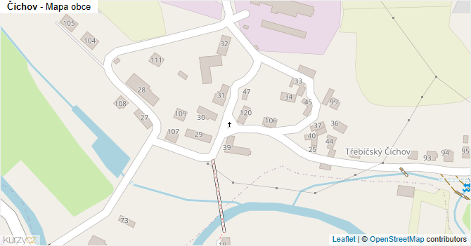 Číchov - mapa obce