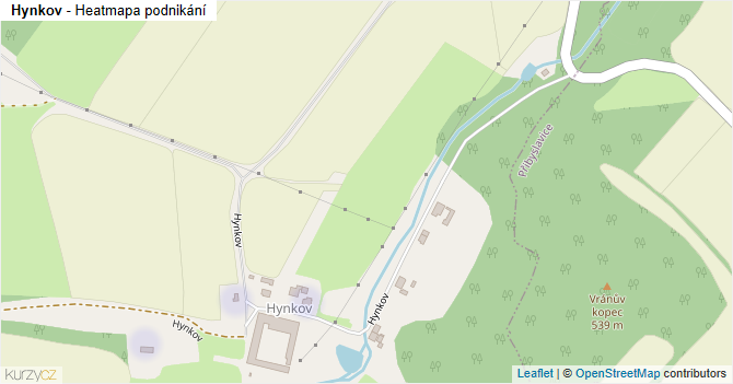 Hynkov - mapa podnikání