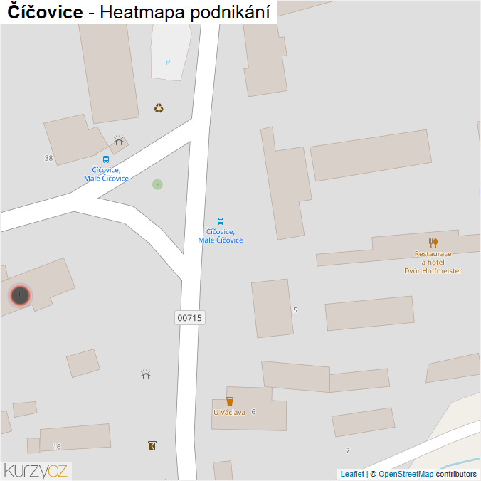 Mapa Číčovice - Firmy v obci.