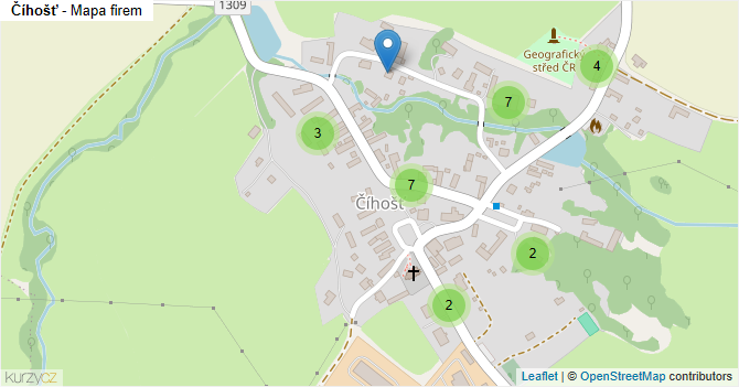 Číhošť - mapa firem
