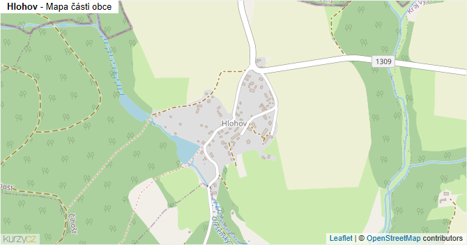 Hlohov - mapa části obce