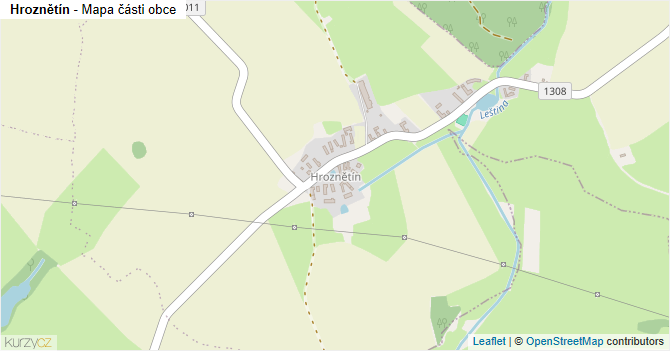 Hroznětín - mapa části obce